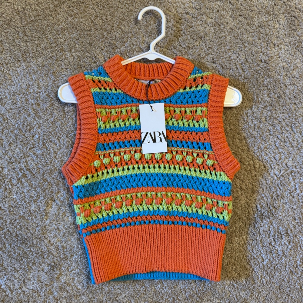 Zara knitted tank top size s
